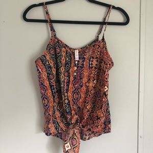 Cute print Tie Tank